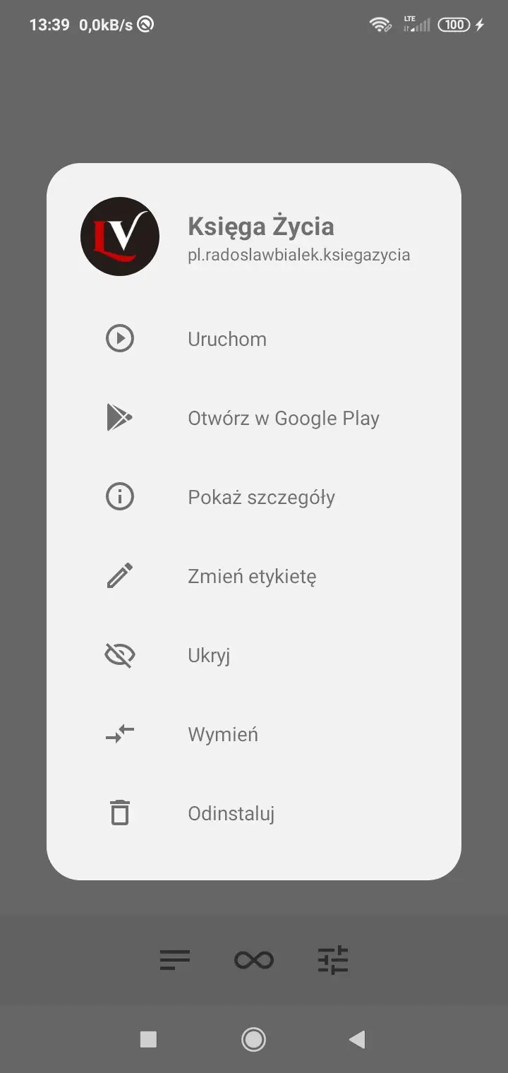 Zrzut ekranu 5/8 aplikacji Księga Życia