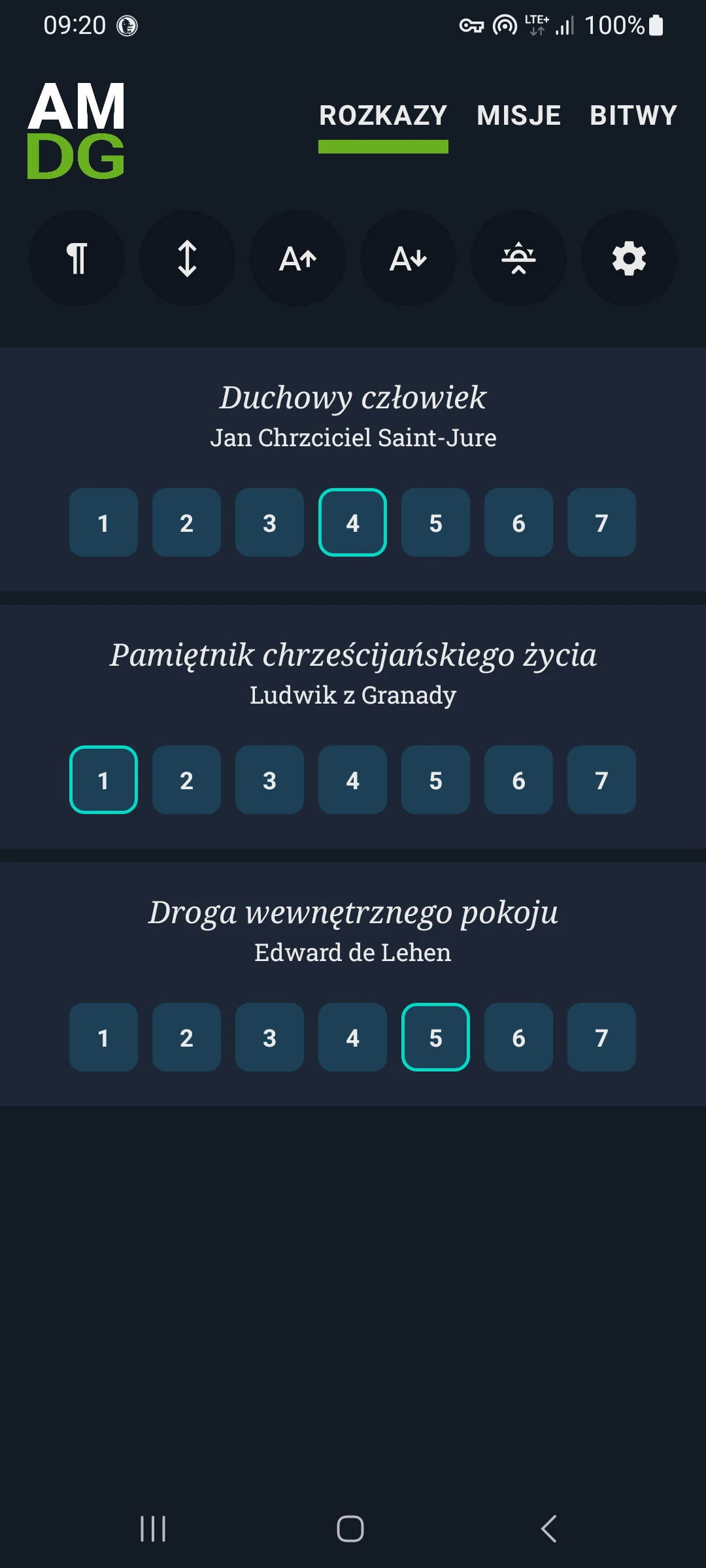 Zrzut ekranu 1/8 aplikacji Żołnierz Chrystusa