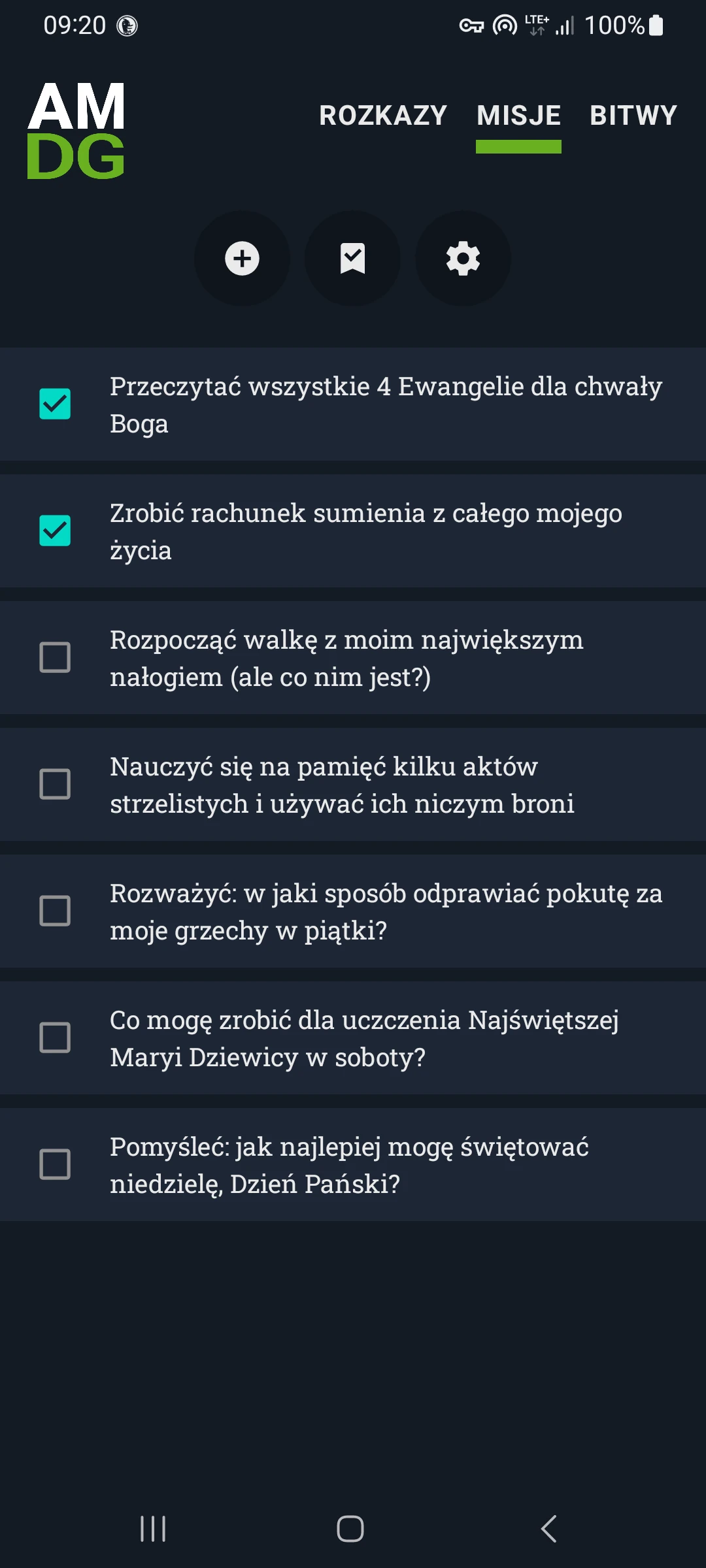 Zrzut ekranu 3/8 aplikacji Żołnierz Chrystusa